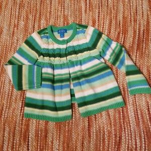 Girls 3t green childrens place sweater cardigan